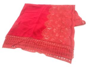 ビロードレース花模様ショール